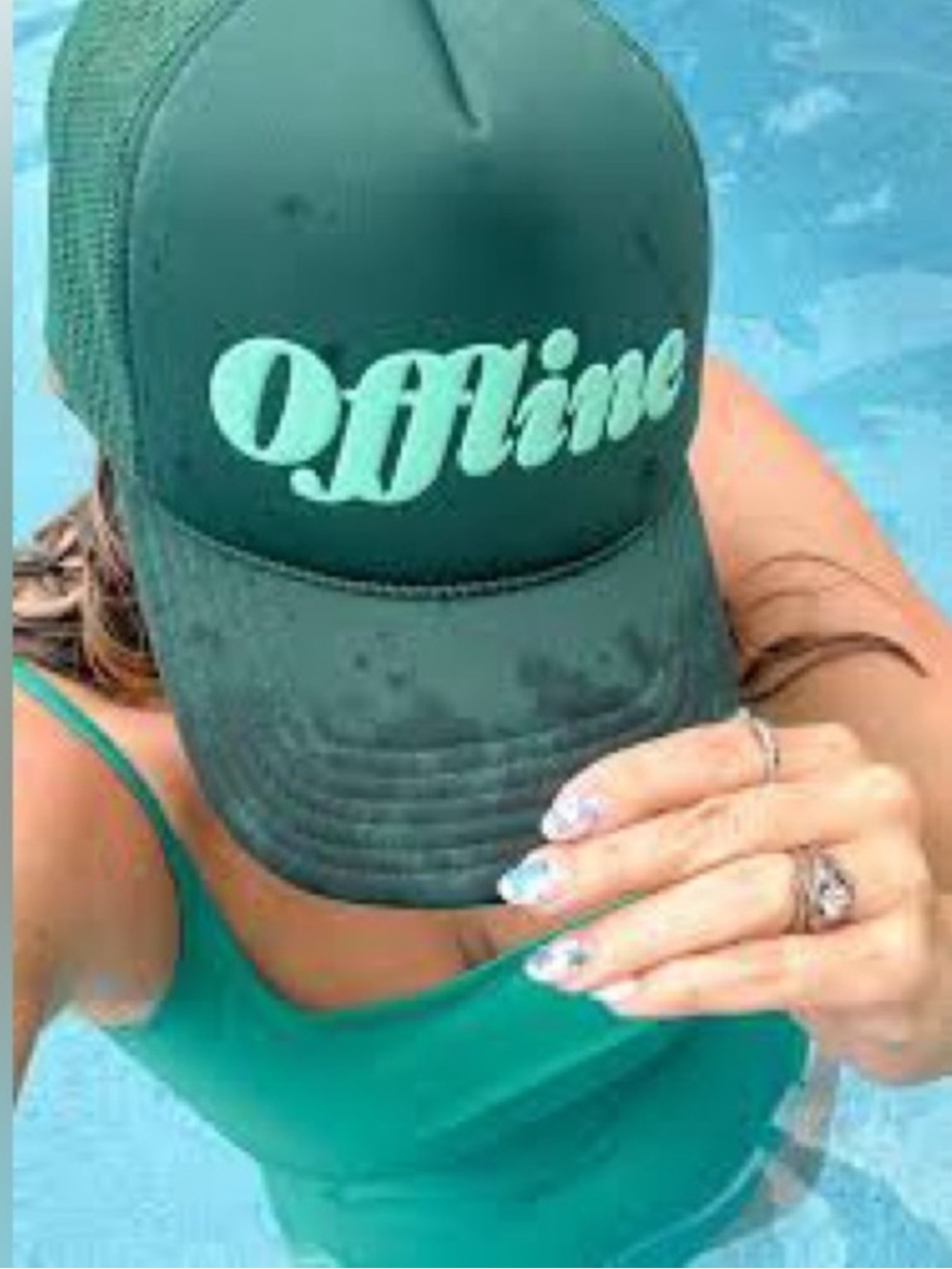 Green "Offline" Trucker Hat